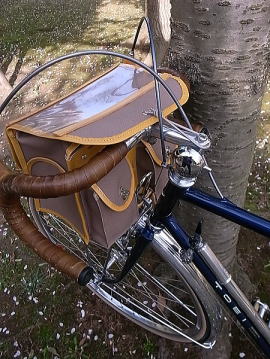 自転車　帆布バッグ　フロントバッグ